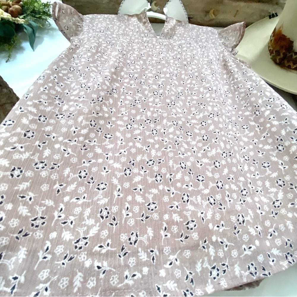 Parisian Shabby chin boho Prairie blouse w jewel collar - Picture 9 of 11